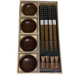 Chop Sticks & Soy Sauce Holder